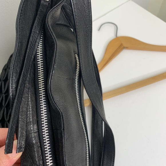 Day and Mood Isa Hobo Purse Black Leather Shoulder Strap Anthropologie - Picture 7 of 12